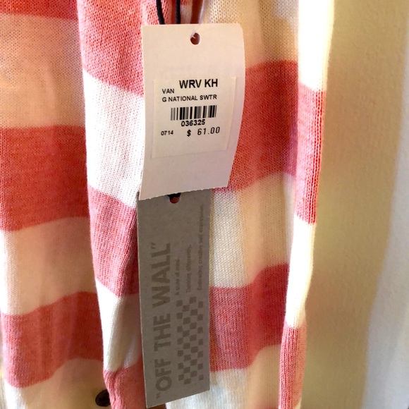NWT Vans orange and cream sweater - Picture 5 of 7